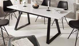table a diner moderne verre et ceramique extensible seville gdegdesign en 2021 table a manger design table a manger moderne table a manger