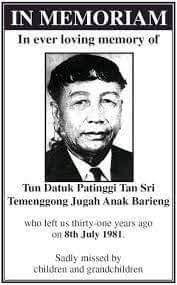 He was the first sarawakian minister in the malaysian federal parliament. Sala Kampung Tepoi Tebedu Budaya Adat Dan Sejarah Sarawak Facebook