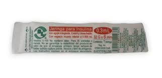 JERINGA 0.3ML. (DL) INSULINA C/AGUJA INTEGRADA 32