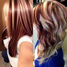 You'll often see red and blonde highlights paired together. Pin On Hairstyles