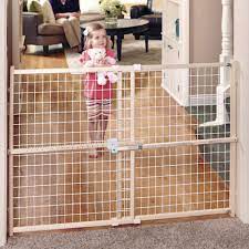 For example, you might place one at the doorway of the kitchen, laundry room, and garage, or in front of the stairs. Amazon Com Toddleroo By North States 50 Wide Quick Fit Wire Mesh Baby Gate Hassle Free Ratchet System For Quick Custom Fit Pressure Mount Fits 29 5 50 Wide 32 Tall Sustainable Hardwood Baby