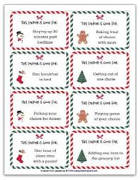 Christmas Coupons For Kids Free Printable Christmas Coupons Christmas Vouchers Childrens Christmas
