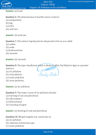 Among these were the spu. Quiz On Pollution With Answers