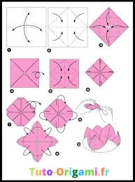 Fleur De Lotus En Origami Niveau Moyen Gratuit En 2020 Fleur Origami Facile Origami Facile Origami Fleur