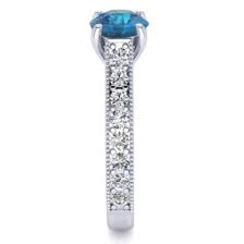 The sapphire, with an sg of 4, will weigh 1.14 carats. 1 1 2 Carat Diamond Engagement Ring With 1 Carat Blue Diamond Center In 14k White Gold Superjeweler