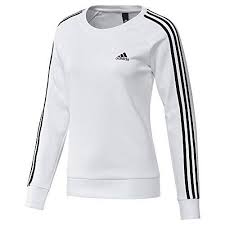 Black And White Sweatshirt Womens 3stripes Down The Sleeves Of This Sweatshirt Mirror Your Dynamic Way Of Life Off The Field Crewneck Sweatshirt Women Sweatshirt Women Casual Sweatshirts Women