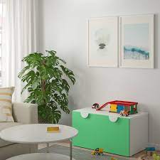 Store clutter away without sacrificing style with the wayborn rectangular coffee table with storage. Smastad Bench With Toy Storage White Green Ikea