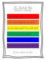 All About Me Rainbow First Day Of School Activity Kindergarten Lessons Kindergarten Lesson Plans First Day Of School Activities