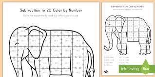 Maybe you would like to learn more about one of these? Subtraction From 20 Color By Numbers Worksheet Worksheet