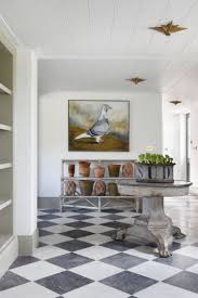 Black And White Marble Floor Tiles Black And White Marble Checker Floor Tile In The Hallway With Wide Plank Tongue And Groove On The Ceiling Ham Interiors Home Decor Home Interior