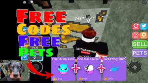 New All Working Free Codes Dig It By Pinkslimestudio Gives Free Pets Animal Free Roblox Pets
