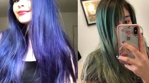 The chlorine causes a chemical reaction with the stripped hair, turning it bright green. My Purple Hair Turned Green Youtube
