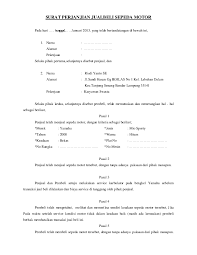 Contoh Surat Perjanjian Jual Beli Sepeda Motor Bekas Bagi Contoh Surat