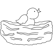 Check bird for more colouring pages. Bird In Nest Coloring Pages Chirping Baby Birdie To Color