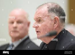 Chairman of the Alliance of Defence Service Organisations Noel McLaughlin  speaks during a Senate hearing into suicide by veterans and ex-service  personnel at Parliament House in Canberra, Friday, Nov. 18, 2016. (AAP