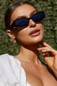 Kendall Slim Rectangle Sunglasses Black