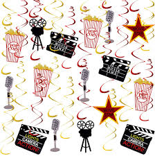 I've got your back with everything you need {and more} for a birthday bash, farewell party or even graduation party! Amazon Com Tuparka 30 Pcs Movie Night Party Swirl Hanging Decorations Hollywood Movie Theme Party Supplies For Kids Toys Games