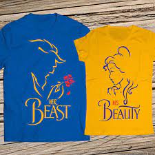 His Beauty And Her Beast T Shirt Design Fancy T Shirts