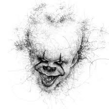 Pennywise It Movie Stephen King Scribbles Cool Artwork Artwork Abstract Artwork