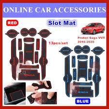 New proton saga baru 1.3 vvt 3rd generation launched. Proton Saga Vvt 2016 2020 Car Interior Slot Mat Blue Red Lazada