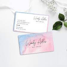 Watercolor border custom business cards by stacy claire boyd. Feminine Business Card Template Watercolor Business Cards Try Before Toboart