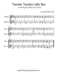 Cello Suite No 1 In G Major Sheet Music Pdf Twinkle Twinkle Little Star In G Major For 2 Violins Arranged By Heather Figi For More Free Violin Music And Tea Sheet Music Pdf Violin Music Violin Teaching