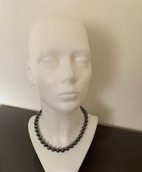 Natural Hematite Stone Round Beads Necklace Minimalist Black Necklace Black  Hematite Necklace Must Have Necklace