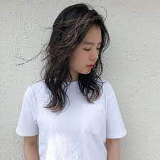 モテる黒髪 前髪なしミディアムヘアスタイル アレンジカタログ hair ミディアム 黒髪 美髪 女の子の髪
