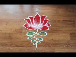Daily Simple Lotus Rangoli Designs With Colours By Shital Daga Youtube Flower Drawing Design Rangoli Border Designs Rangoli Designs