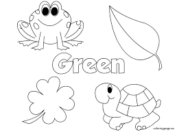 The page contains green and similar colors including their accompanying hex and rgb codes. The Color Green Coloring Page Preschool Colors Teaching Colors Color Worksheets For Preschool