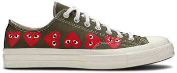 Comme des garçons play x converse chuck taylor® high top sneaker (unisex). Comme Des Garcons Play X Chuck 70 Low Top Multi Heart Converse 162976c Goat