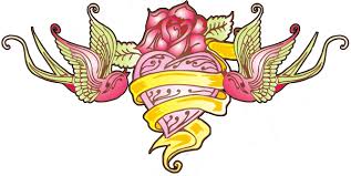 Download banner tattoo designs and use any clip art,coloring,png graphics in your website, document or presentation. Download Flying Swallows And Pink Heart With Banner Tattoo Design Design Full Size Png Image Pngkit