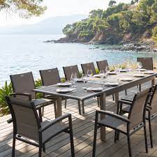 salon de jardin azua composite taupe 9 pieces choisissez parmi tous nos produit salon de jardin design mobilier de jardin design table et chaises de jardin
