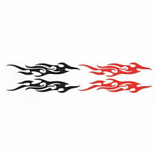 Car Styling Flame Pattern Reflective Sticker Anti Scratch Car Bonnet Bumper Decal Cover Sticker Red Free Shipping Dealextreme