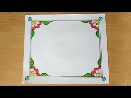 Border Designs On Paper Project Work Designs Borders For Projects Youtube Border Design Page Borders Design Floral Border Design