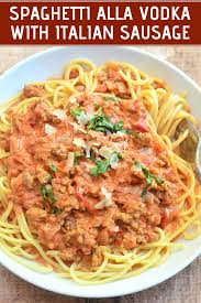 See more ideas about beef recipes, recipes, ground beef recipes. Spaghetti With Italian Sausage And Vodka Sauce Onion Rings Things