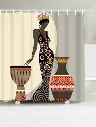 Beauty Geometric Waterproof African Shower Curtain 21 10 Usd African Shower Curtain Afrocentric Decor African Decor