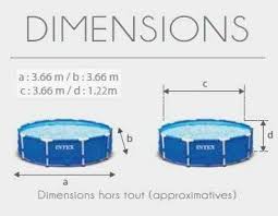 Piscine Tubulaire Prism Frame Intex 3 66x1 22 M