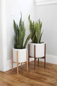 Is your dream planter a little over budget? Medium Mid Century Modern Planter Wood Plant Stand Ceramic Plant Pot And Reversible P In 2020 Mid Century Modern Plant Stand Mid Century Modern Planter Modern Planters