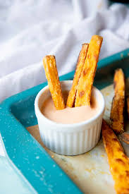 We like small bowls around here 🙂 Crispy Sweet Potato Fries Baked In The Oven Wholefully