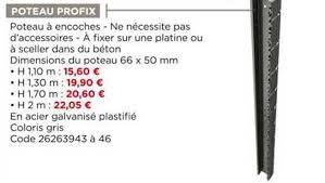 Specifications technique de support de poteau à enfoncer 7 x 7 x 75 cm. Poteaux Carres Bois Autoclave 9x9 Leroy Merlin