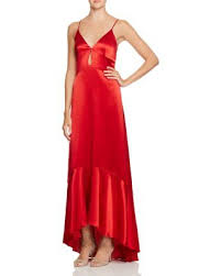 Sleeveless High Low Satin Gown Apple Red High Low Gown Formal Dresses Gowns High Low Evening Dresses