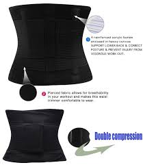 Foumech Womens Waist Trainer Beltwaist Cincher Trimmerslimming Body Shaper Beltsport Girdle Belt Black Xlarge S Waist Trainer Belts For Women Waist Cincher