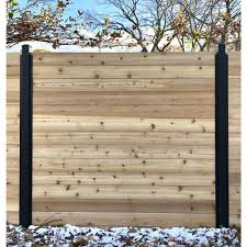 Slipfence 3 In X 3 In X 10 Ft 4 In Black Powder Coated Aluminum Fence Post Includes Post Cap Sf2 Pk310 In 2020 Wood Fence Design Fence Design Privacy Fence Designs