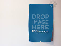 Download Mockup Of A Poster Taped To A White Wall On Behance
