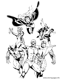 Professor x and x men team. Classic X Men Comic Coloring Pages Printable