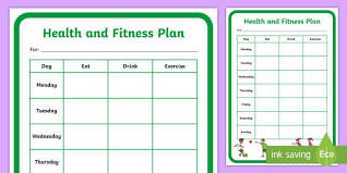 I'm not going to overwhelm you with anything else in this. Fitness Plan Template Role Play Resource Teacher Made