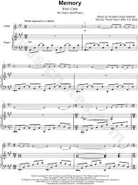 It throws them off because it isn't expected; Memory Violin Piano From Cats Sheet Music In A Major Download Print Sku Mn0194075