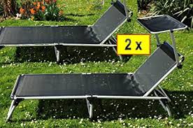 Gartenliegen aus alu, holz und rattan große auswahl sonnenliegen & relaxliegen jetzt bei kaufland.de entdecken & sparen! Amazon De Liege 2 Stuck Gartenliegen Relaxliege Extrem Bequem Mit Sonnendach Klappbare Sonnenliege Extrem Wetterfest Tragbar 2 X Strandliege Hochwertig Und Stabil Grosse Liegeflache Ca 195 X 62 Cm Textilene Aluminium Alu