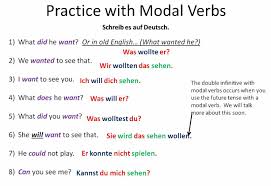 Modal verbs are for example may, can, must, should, need. Modal Verbs Deutsch Lernen Deutsch Lernen B1 Deutsch